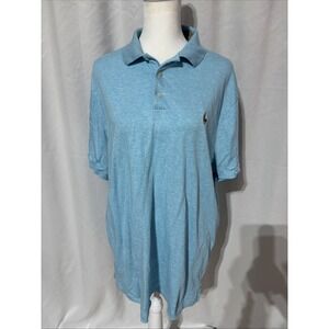 Polo Ralph Lauren Men's Shirt Sz Large Classic Fit Short Sleeve Light Blue‎